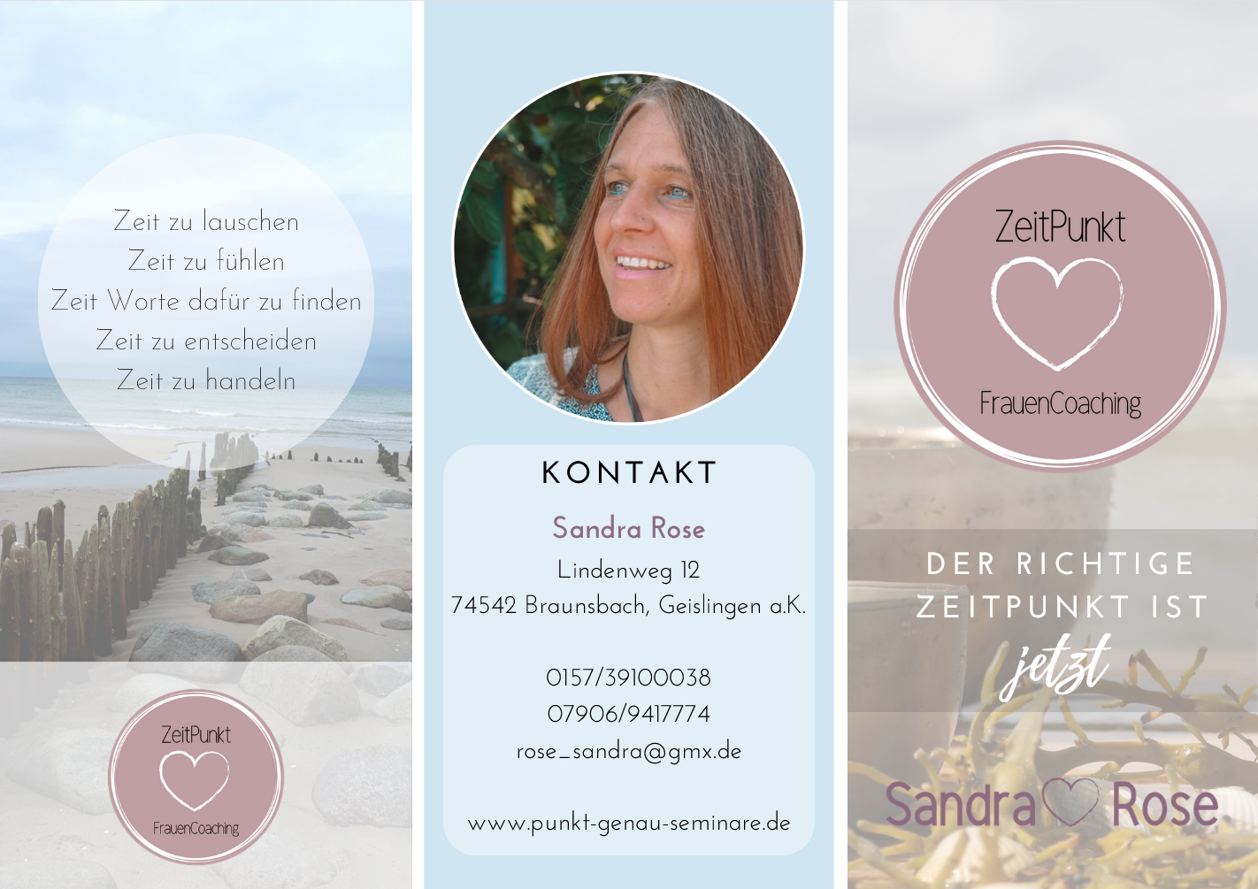 Sandra Rose - Frauencoaching Flyer Front